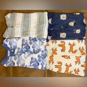 0-3 Month 4 pack of Footed Pajamas